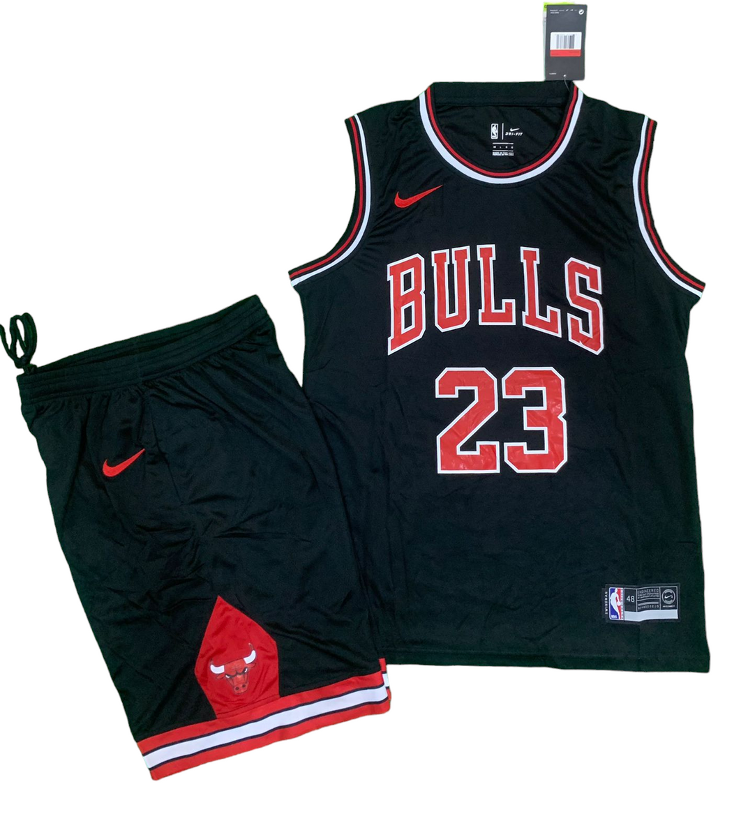 Chicago Bulls Black Kit Shorts Red Bulls Black Jersey Women's