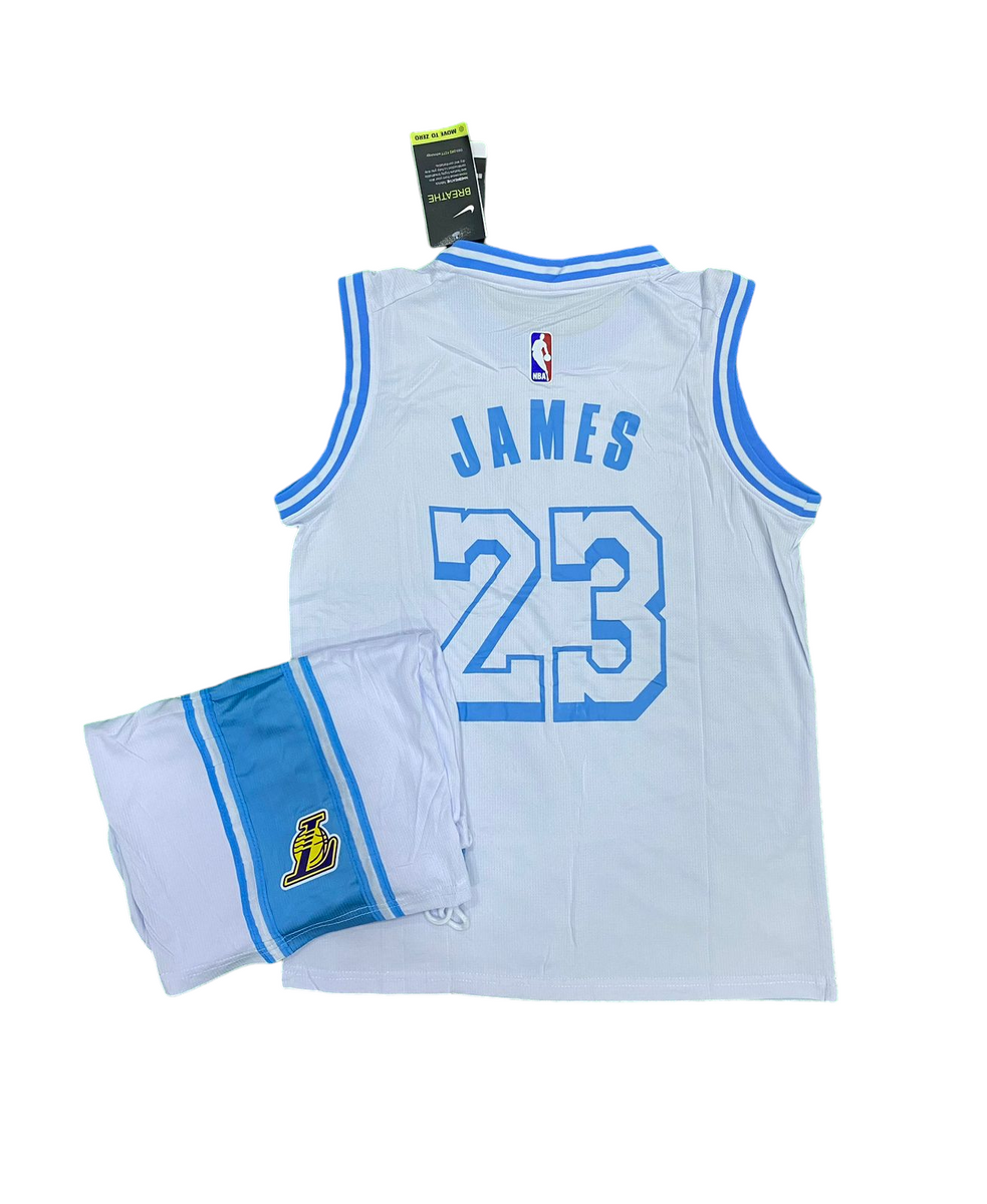Nba Lakers Blue City Jersey Basketball Jersey Lebron James Jersey