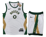 Boston Celtics White Set - Tatum 0 (Jersey + Shorts)