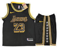 La Lakers Black Set - James 23 (Jersey + Shorts)