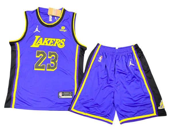 La Lakers Purple Set - James 23(Jersey + Shorts)