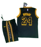 La Lakers Black Set - Bryant 24 (Jersey + Shorts)