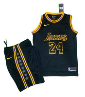 La Lakers Black Set - Bryant 24 (Jersey + Shorts)