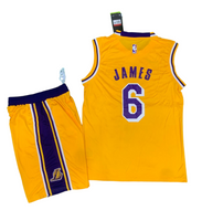 La Lakers Yellow Set - James 6 (Jersey + Shorts)