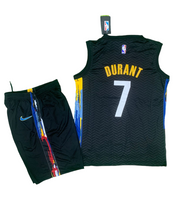 Brooklyn Nets Black Set - Durant 7 (Jersey + Shorts)