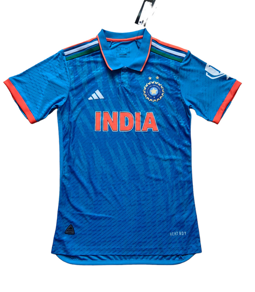 India Cricket Jersey Tri-Color Strips - World Cup 2023 - Player Version