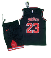 Bulls Black Set - Jordan 23 (Jersey + Shorts)