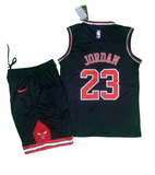 Bulls Black Set - Jordan 23 (Jersey + Shorts)