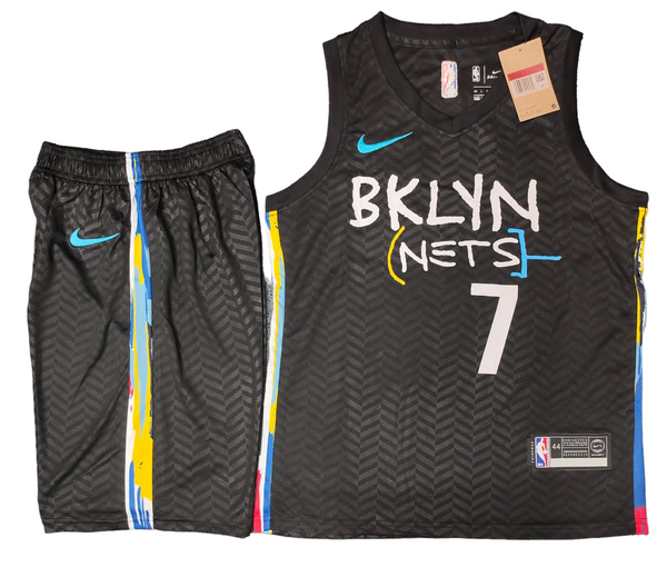 Brooklyn Nets Black Set - Durant 7 (Jersey + Shorts)