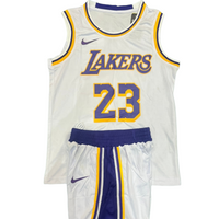 Lakers White Set - James 23 (Jersey + Shorts)