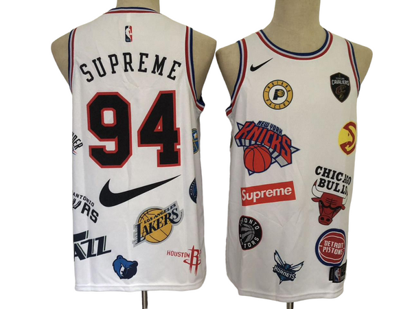 Supreme Nike NBA Teams White Jersey - Master Quality