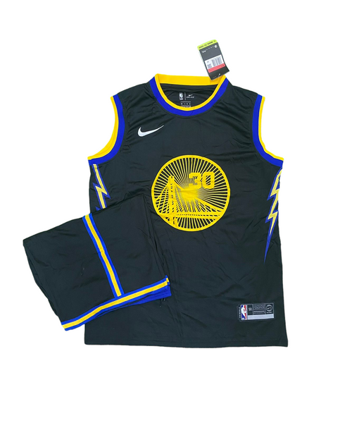 Golden State Warriors Black Set - Curry 30 (Jersey + Shorts)