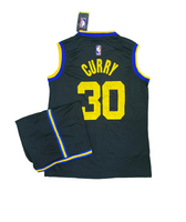 Golden State Warriors Black Set - Curry 30 (Jersey + Shorts)