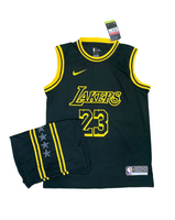 La Lakers Black Set - James 23 (Jersey + Shorts)