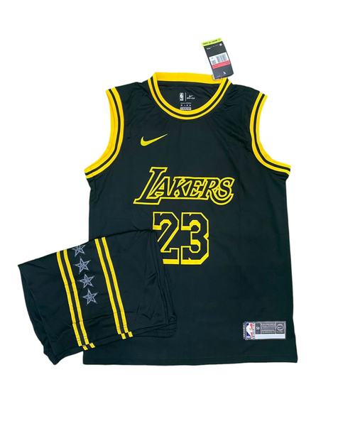 La Lakers Black Set - James 23 (Jersey + Shorts)