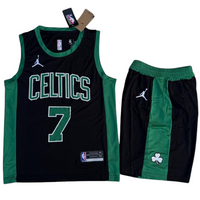 Boston Celtics Black Set - Brown 7 (Jersey + Shorts)