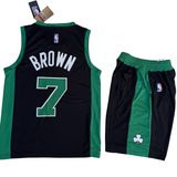 Boston Celtics Black Set - Brown 7 (Jersey + Shorts)