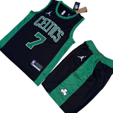 Boston Celtics Black Set - Brown 7 (Jersey + Shorts)