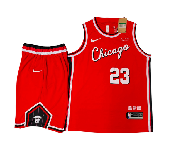 Chicago Bulls Red Set - Jordan 23 (Jersey + Shorts)